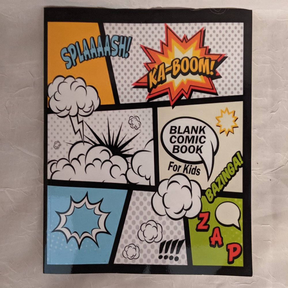 Children's Blank Superhero Comic Coloring Book